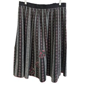 EUC Angelika Moden Germany Long Octoberfest Black Drindl skirt Sz 46  US 16